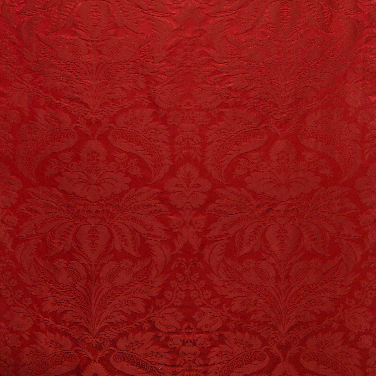 Damask Pierre Fabric by Brunschwig & Fils in Red