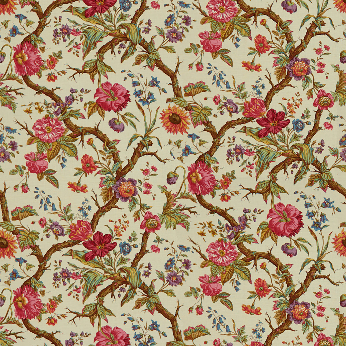 Arbre Fleuri Fabric by Brunschwig & Fils in Beige