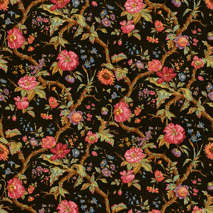 Arbre Fleuri Fabric by Brunschwig & Fils in Chocolat