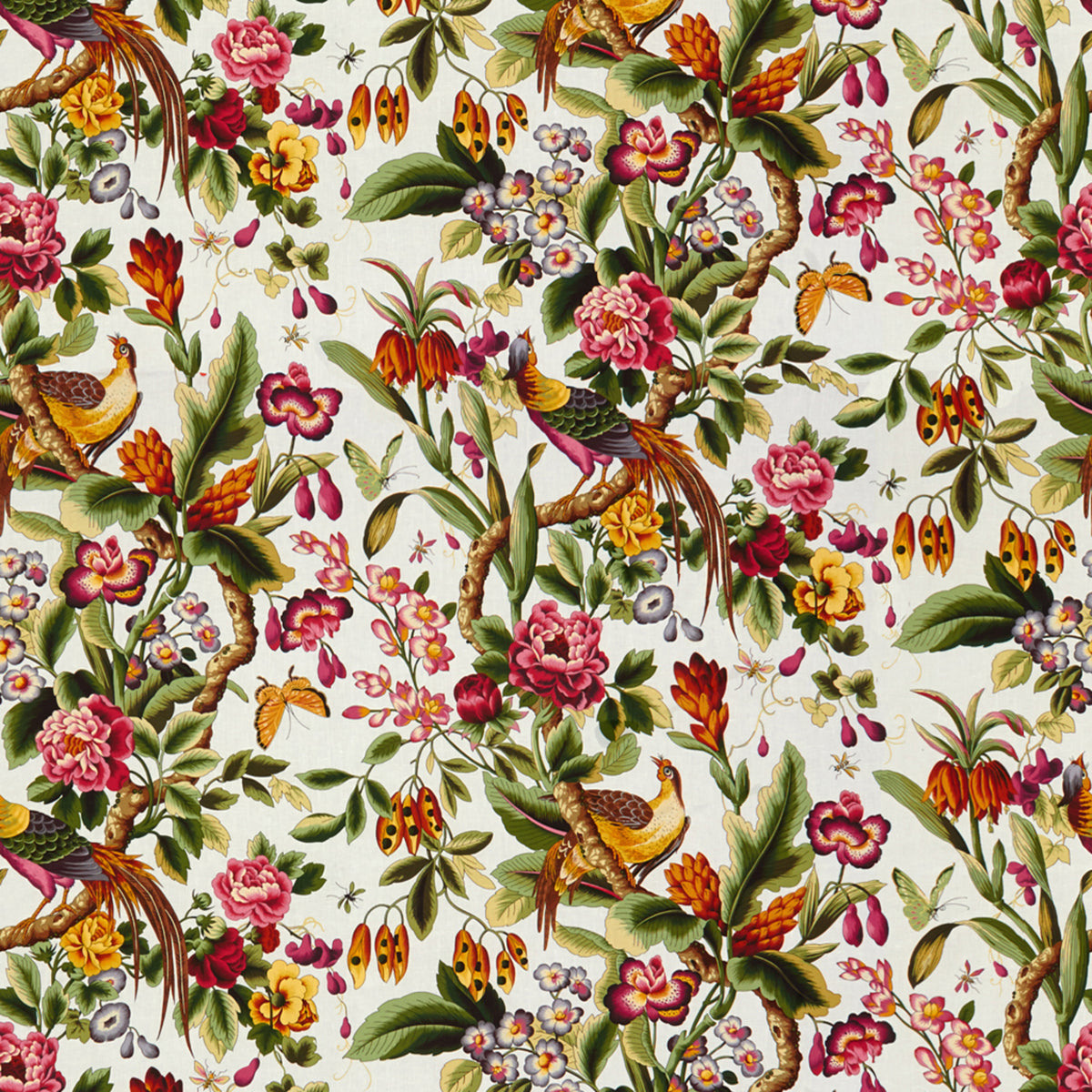 Pheasans Fabric by Brunschwig & Fils in Or