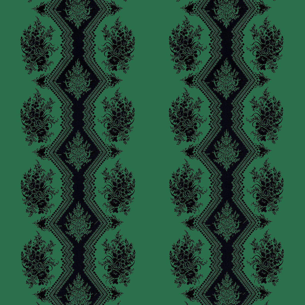 Coppelia Satin Fabric by Brunschwig & Fils in Emerald