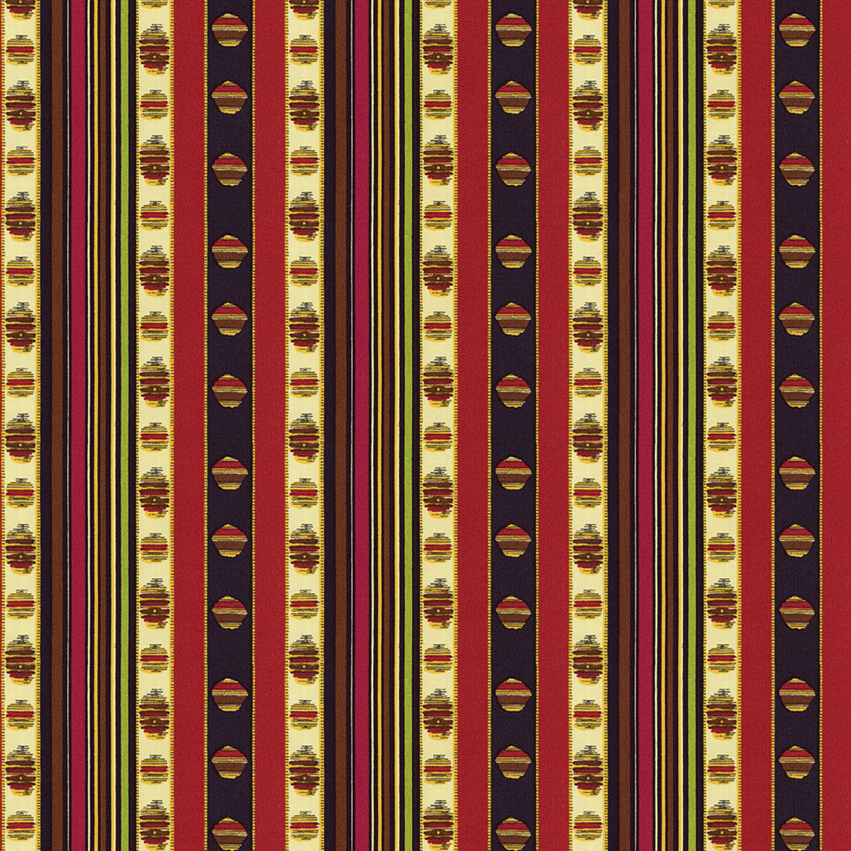Rayure Moire Fabric by Brunschwig & Fils in Rouge