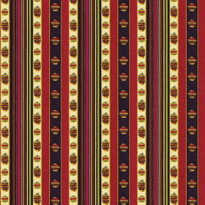 Rayure Moire Fabric by Brunschwig & Fils in Rouge