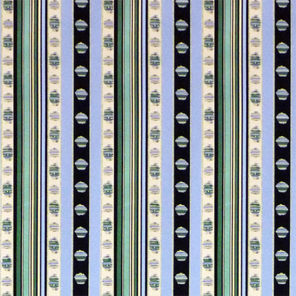 Rayure Moire Fabric by Brunschwig & Fils in Vert