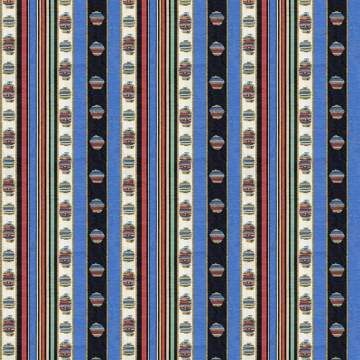 Rayure Moire Fabric by Brunschwig & Fils in Bleu