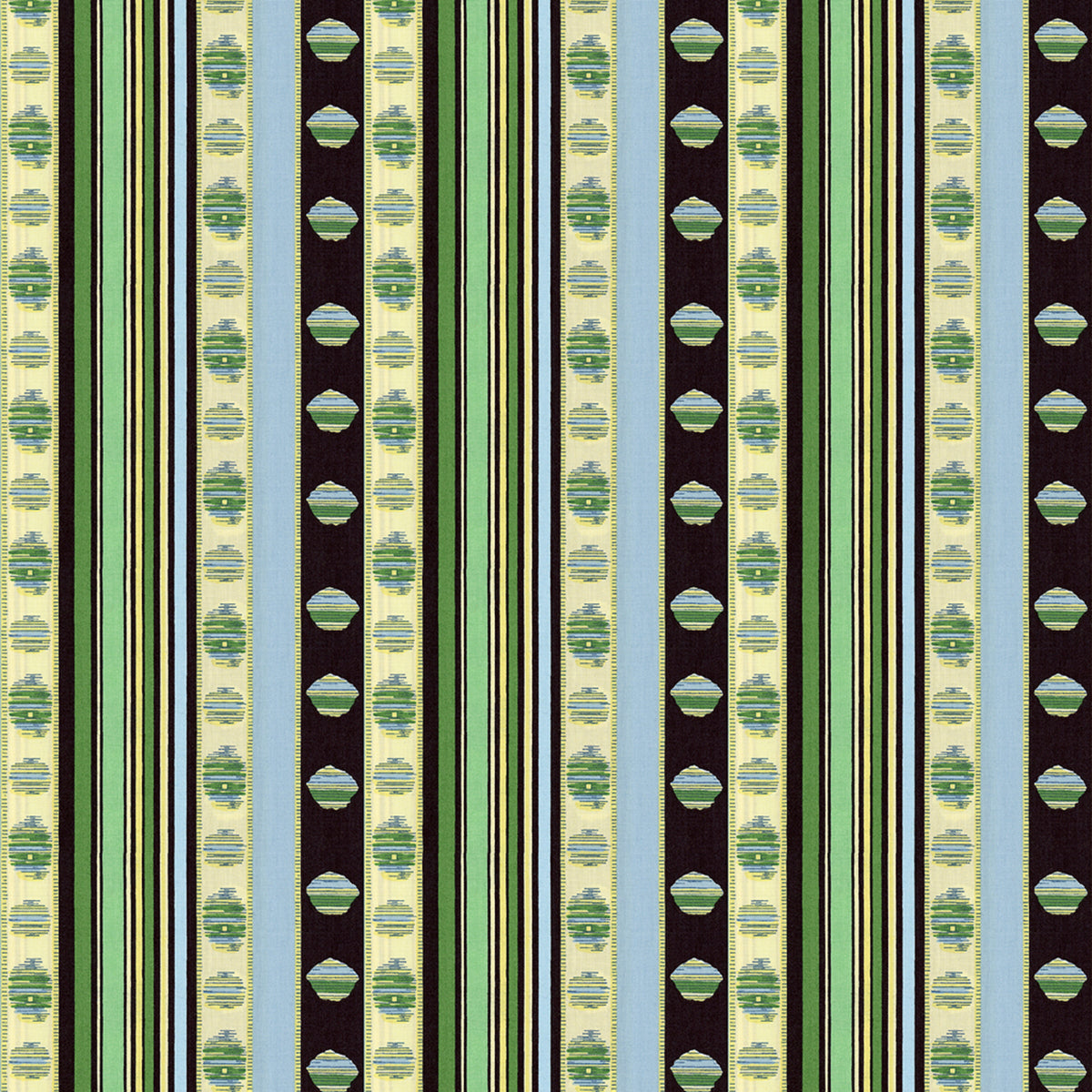 Rayure Percale Fabric by Brunschwig & Fils in Vert