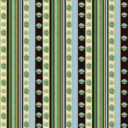 Rayure Percale Fabric by Brunschwig & Fils in Vert
