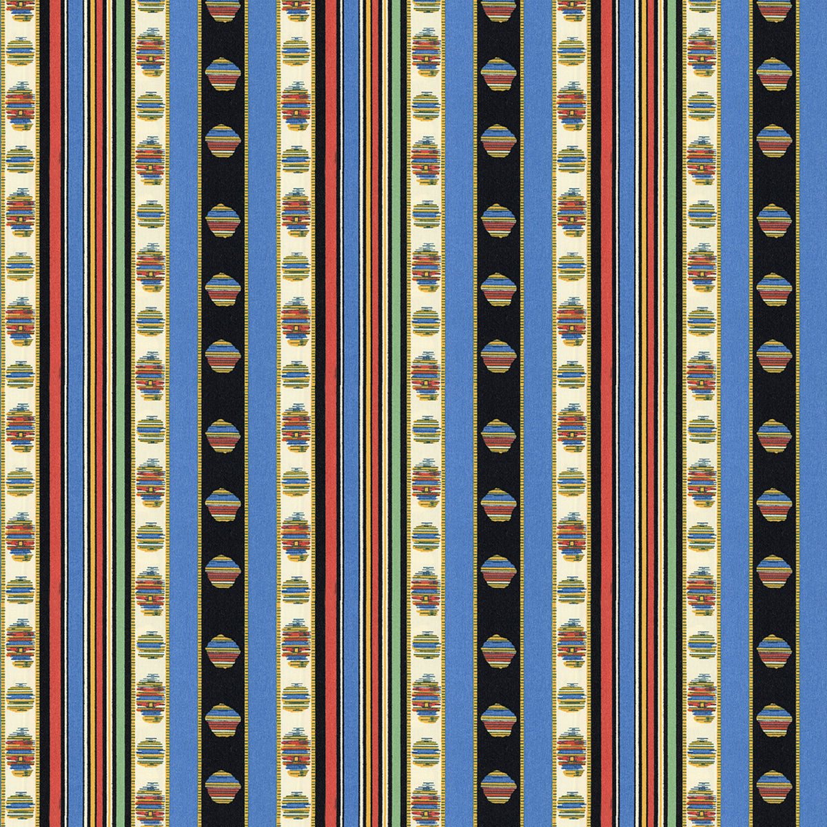 Rayure Percale Fabric by Brunschwig & Fils in Bleu