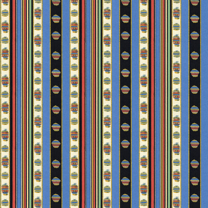 Rayure Percale Fabric by Brunschwig & Fils in Bleu