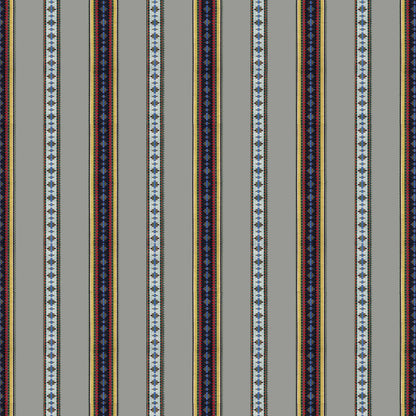 Rayure Broderie Fabric by Brunschwig & Fils in Gris