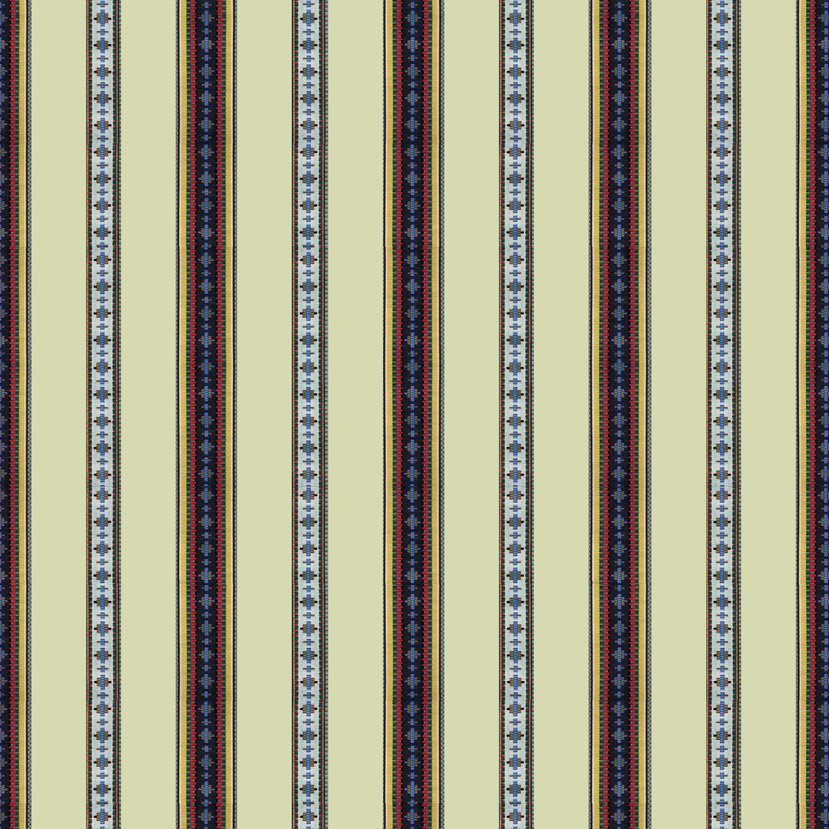 Rayure Broderie Fabric by Brunschwig & Fils in Beige