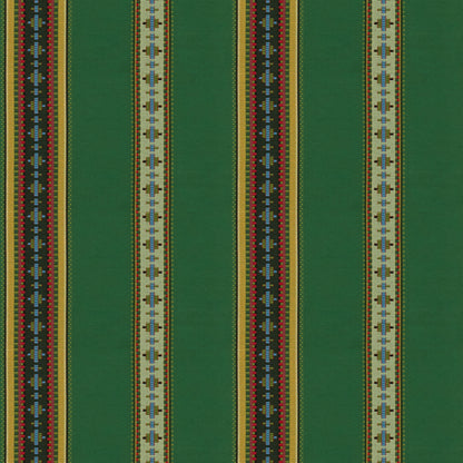 Rayure Broderie Fabric by Brunschwig & Fils in Vert