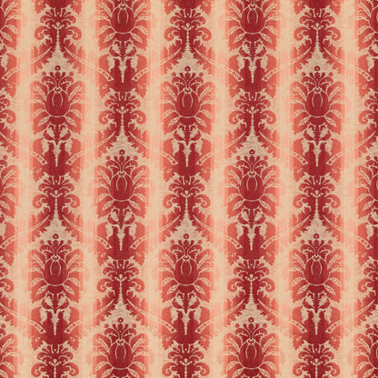 Poivre Damask Fabric by Brunschwig & Fils in Red