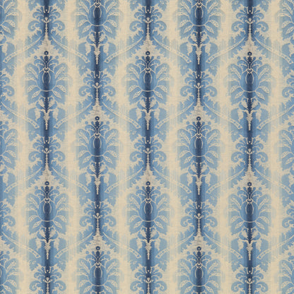 Poivre Damask Fabric by Brunschwig & Fils in Indigo/Sky