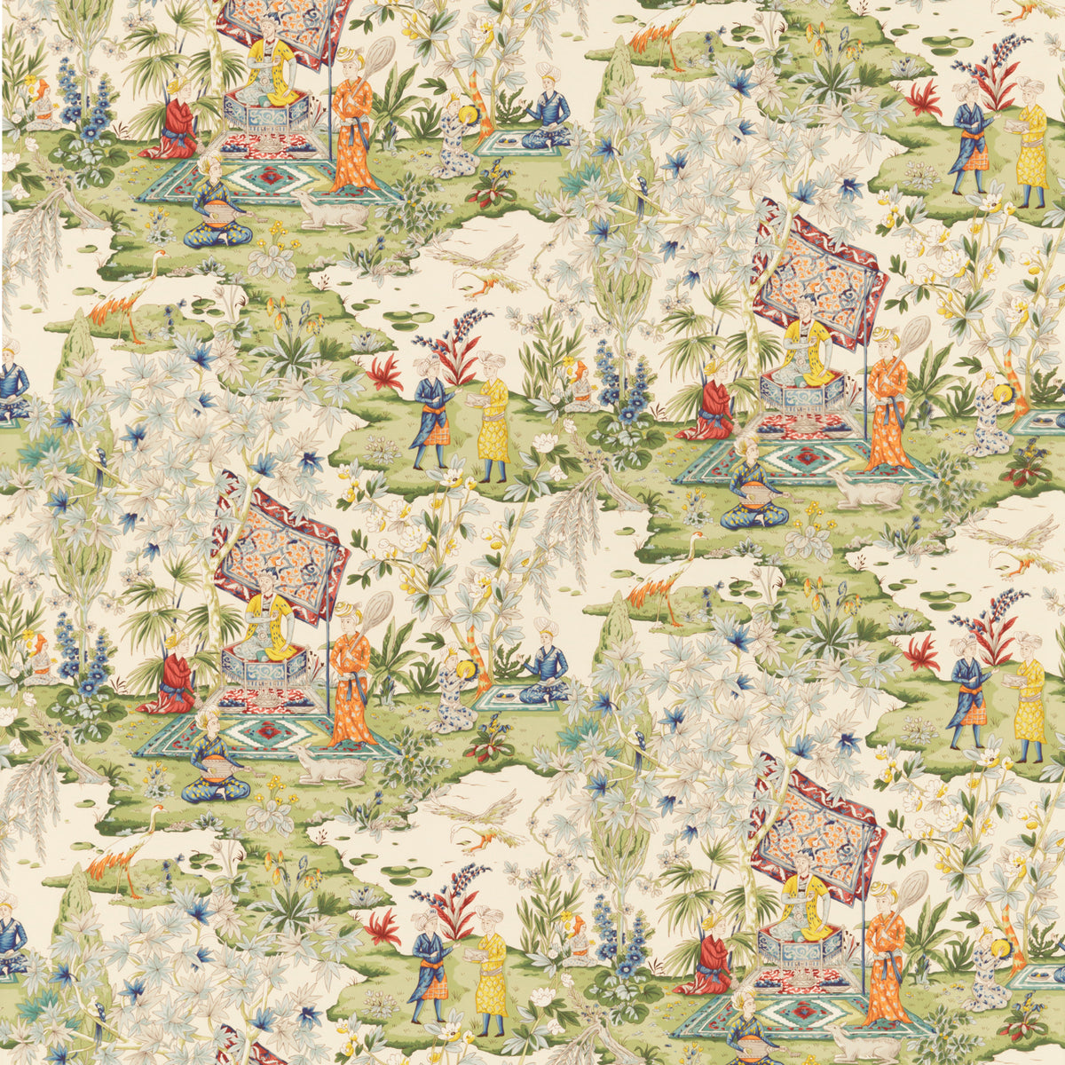 Lodi Garden Print Fabric by Brunschwig & Fils in Ivory