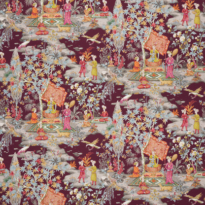 Lodi Garden Print Fabric by Brunschwig & Fils in Plum