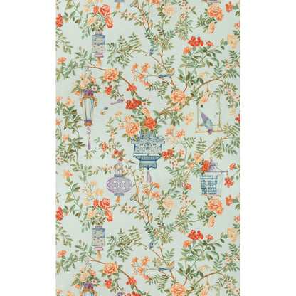 Jardin Fleuri Print Fabric by Brunschwig & Fils in Opal