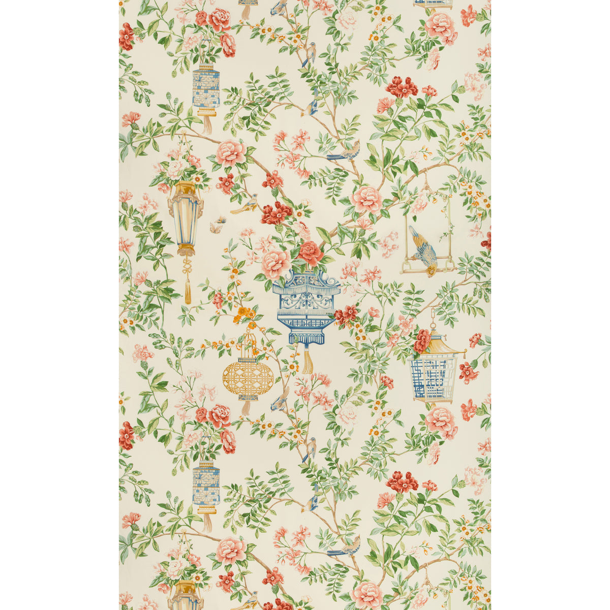 Jardin Fleuri Print Fabric by Brunschwig & Fils in Ivory