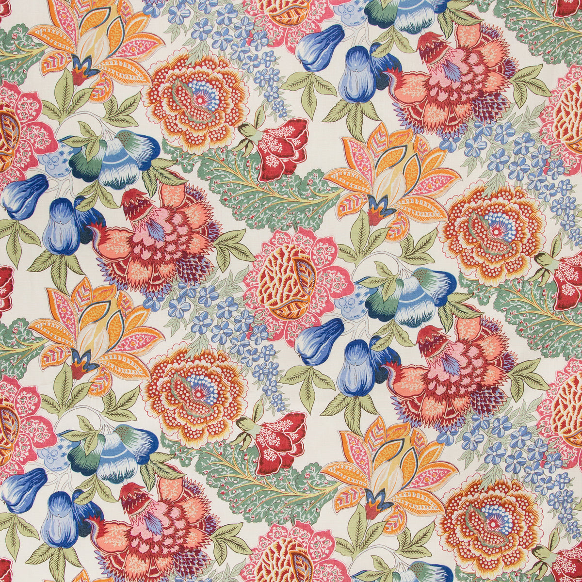 Karabali Print Fabric by Brunschwig & Fils in Jewel