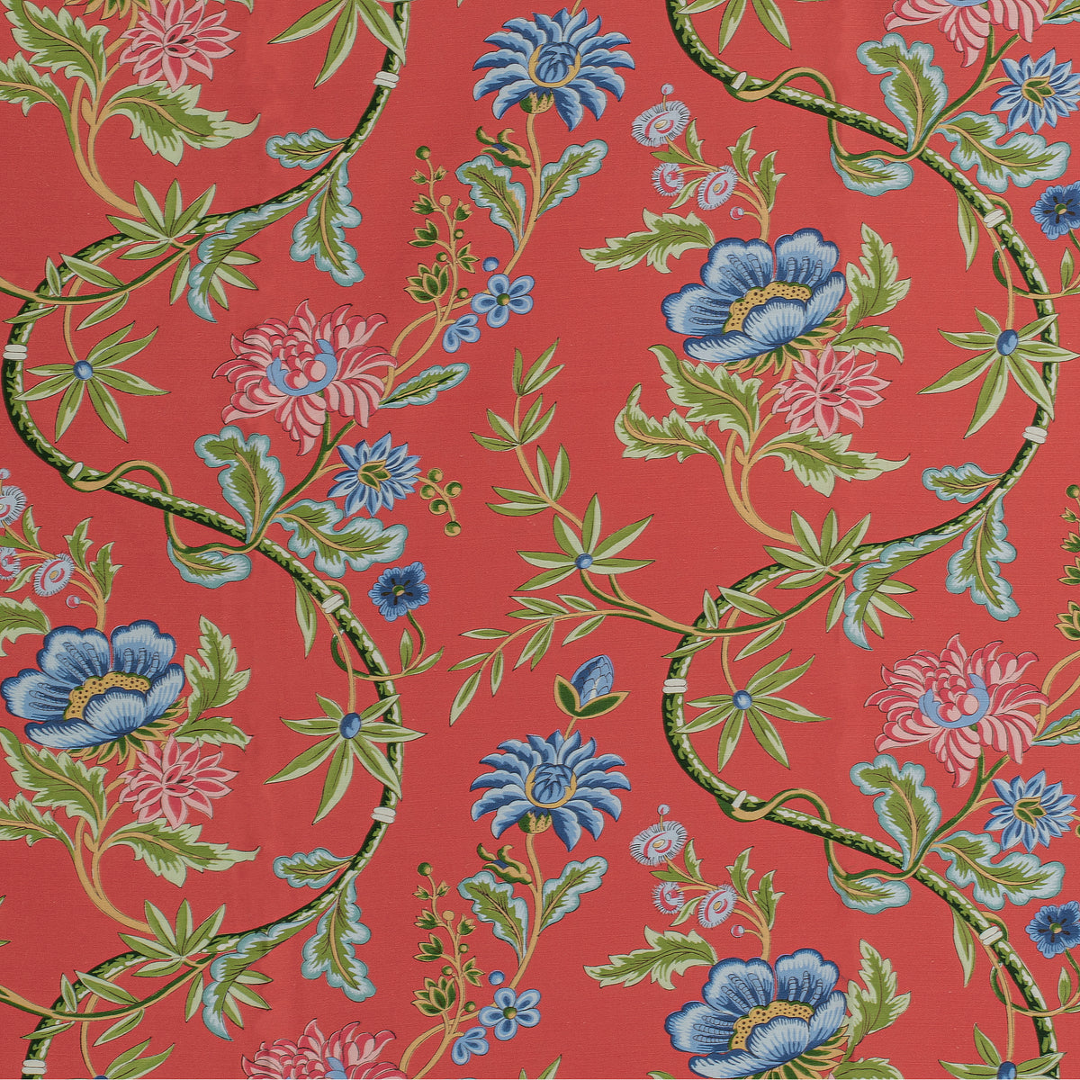 Veronique Print Fabric by Brunschwig & Fils in Red