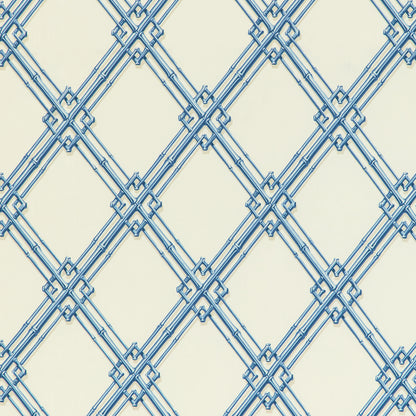 Le Bambou Print Fabric by Brunschwig & Fils in Blue
