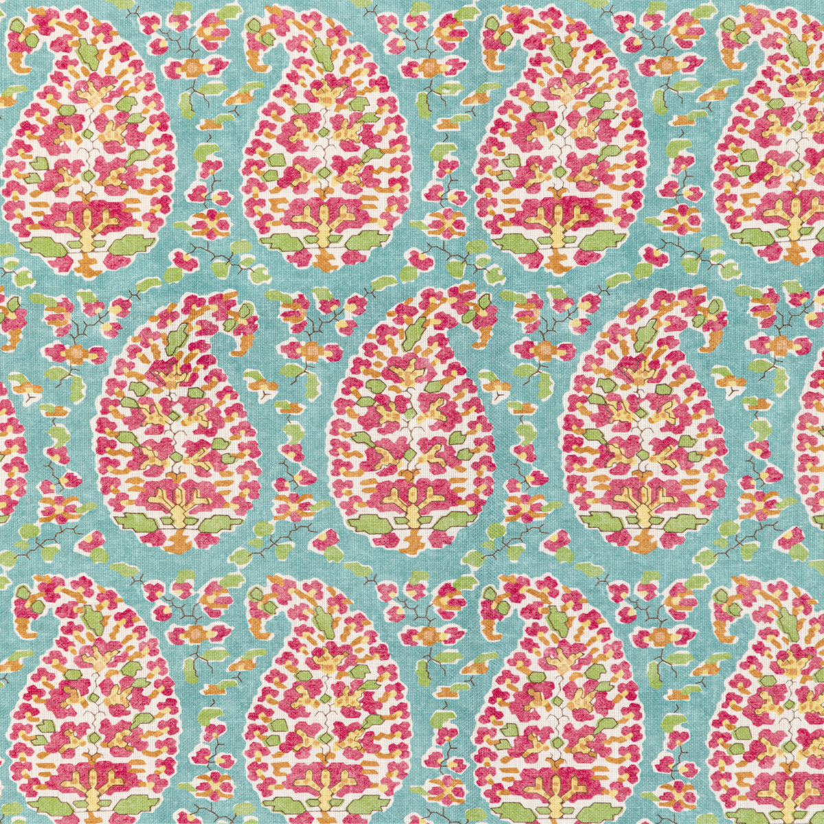 Rougier Print Fabric by Brunschwig & Fils in Aqua