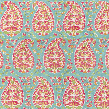 Rougier Print Fabric by Brunschwig & Fils in Aqua