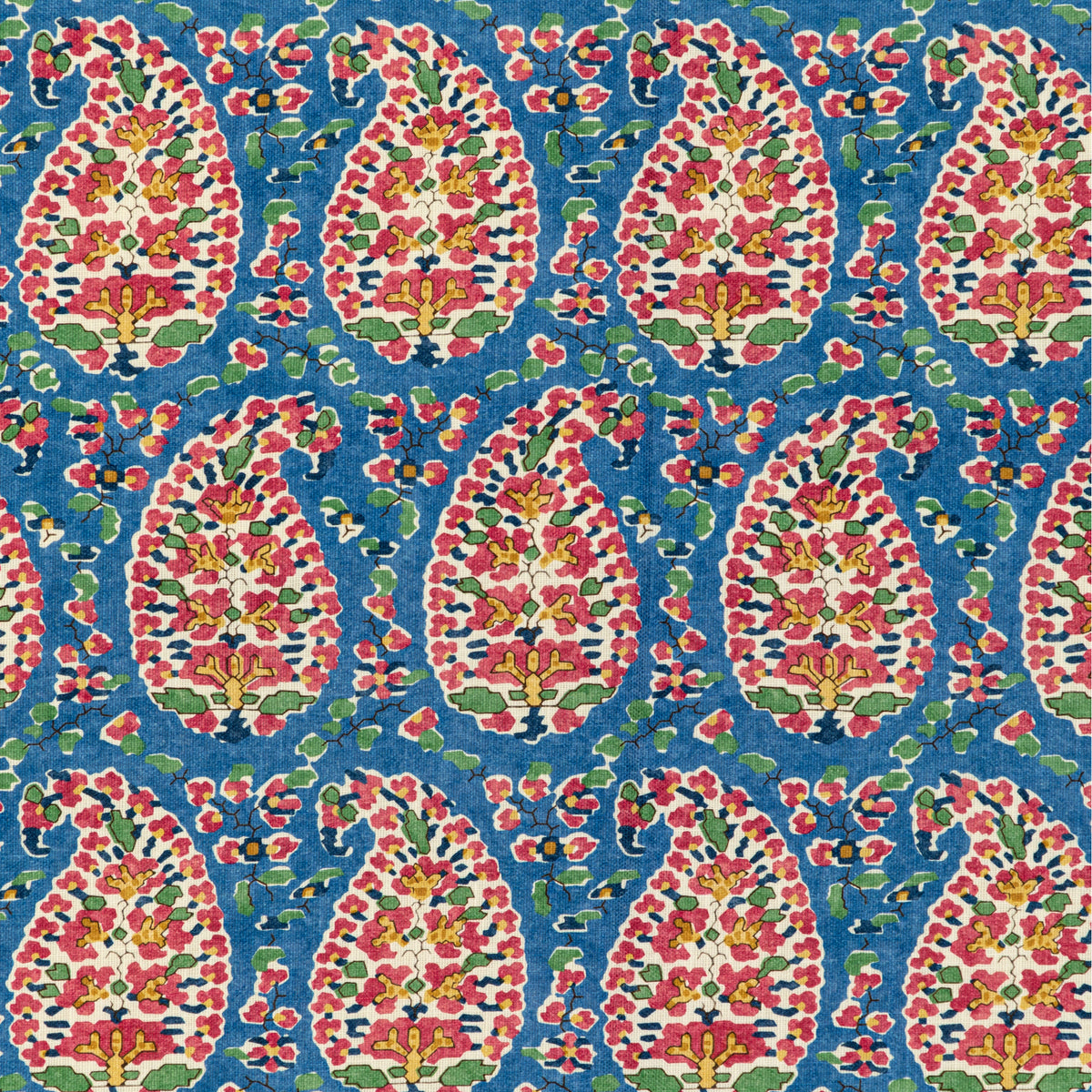 Rougier Print Fabric by Brunschwig & Fils in Blue/Red