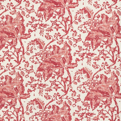 Weymouth Print Fabric by Brunschwig & Fils in Red