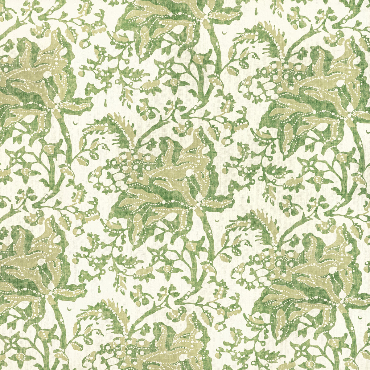 Weymouth Print Fabric by Brunschwig & Fils in Leaf