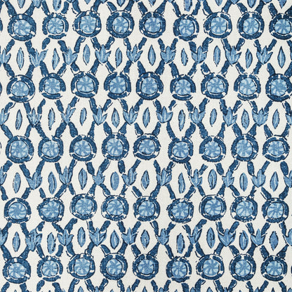 Galon Print Fabric by Brunschwig & Fils in Blue