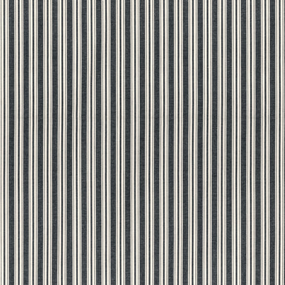Selune Stripe Fabric by Brunschwig & Fils in Noir