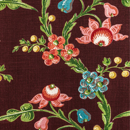 Le Brun Print Fabric by Brunschwig & Fils in Aubergine