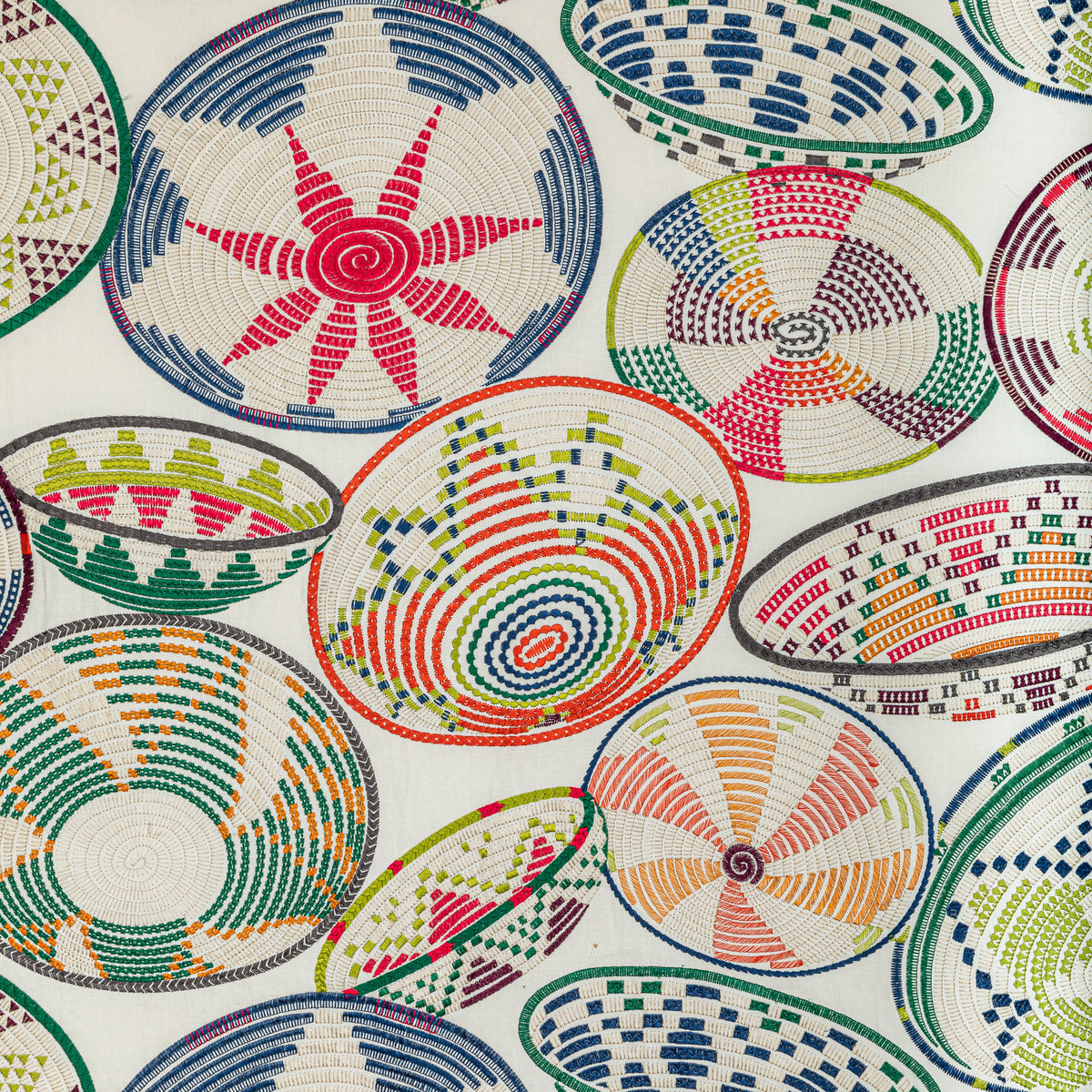 Bendi Emb Fabric by Brunschwig & Fils in Multi
