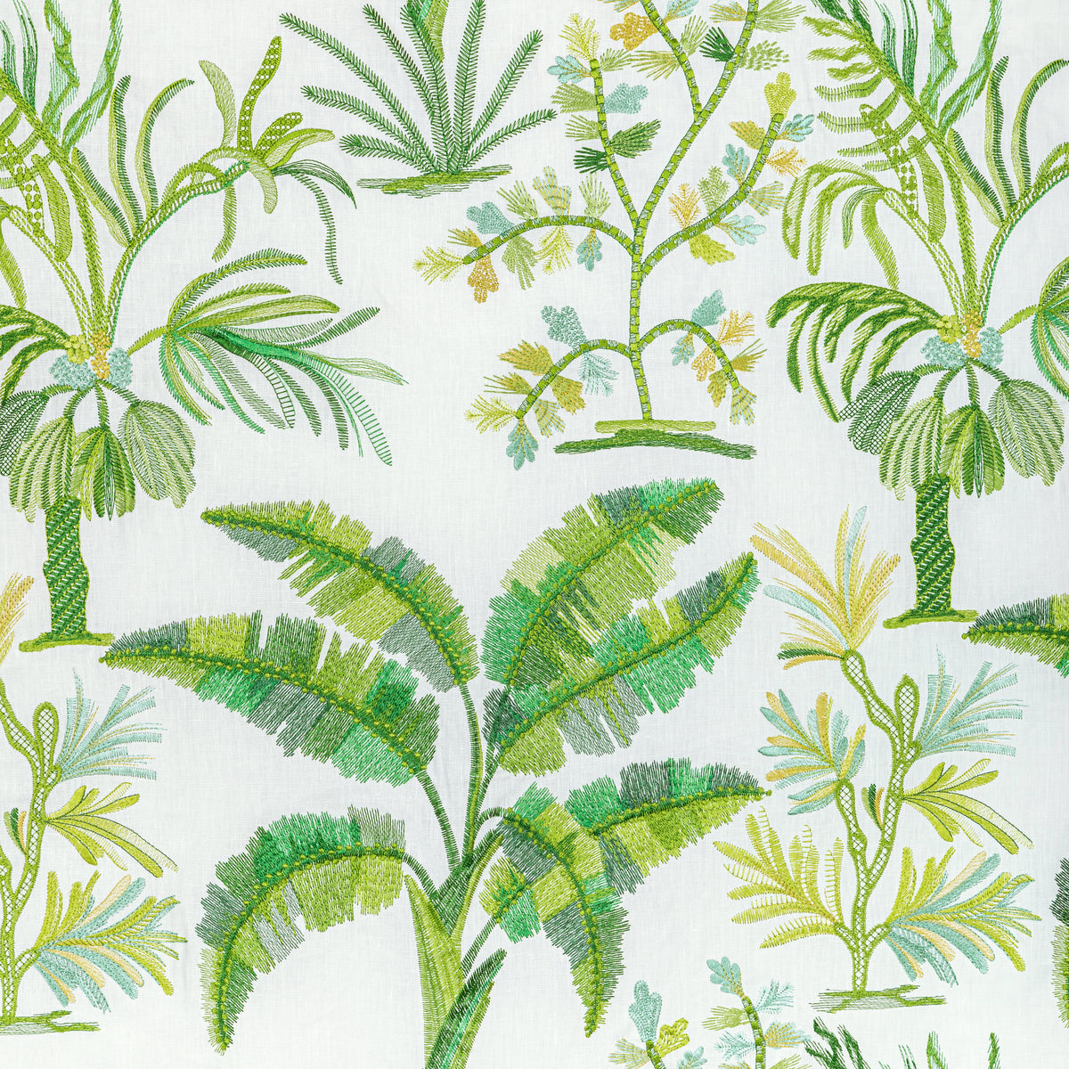 Martil Emb Fabric by Brunschwig & Fils in Leaf