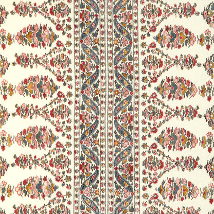 Visan Print Fabric by Brunschwig & Fils in Teal/Rose