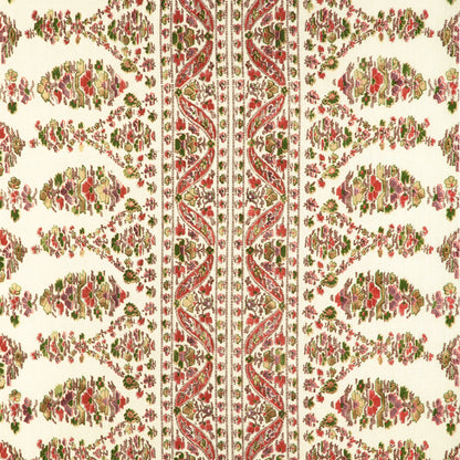Visan Print Fabric by Brunschwig & Fils in Rose/Leaf