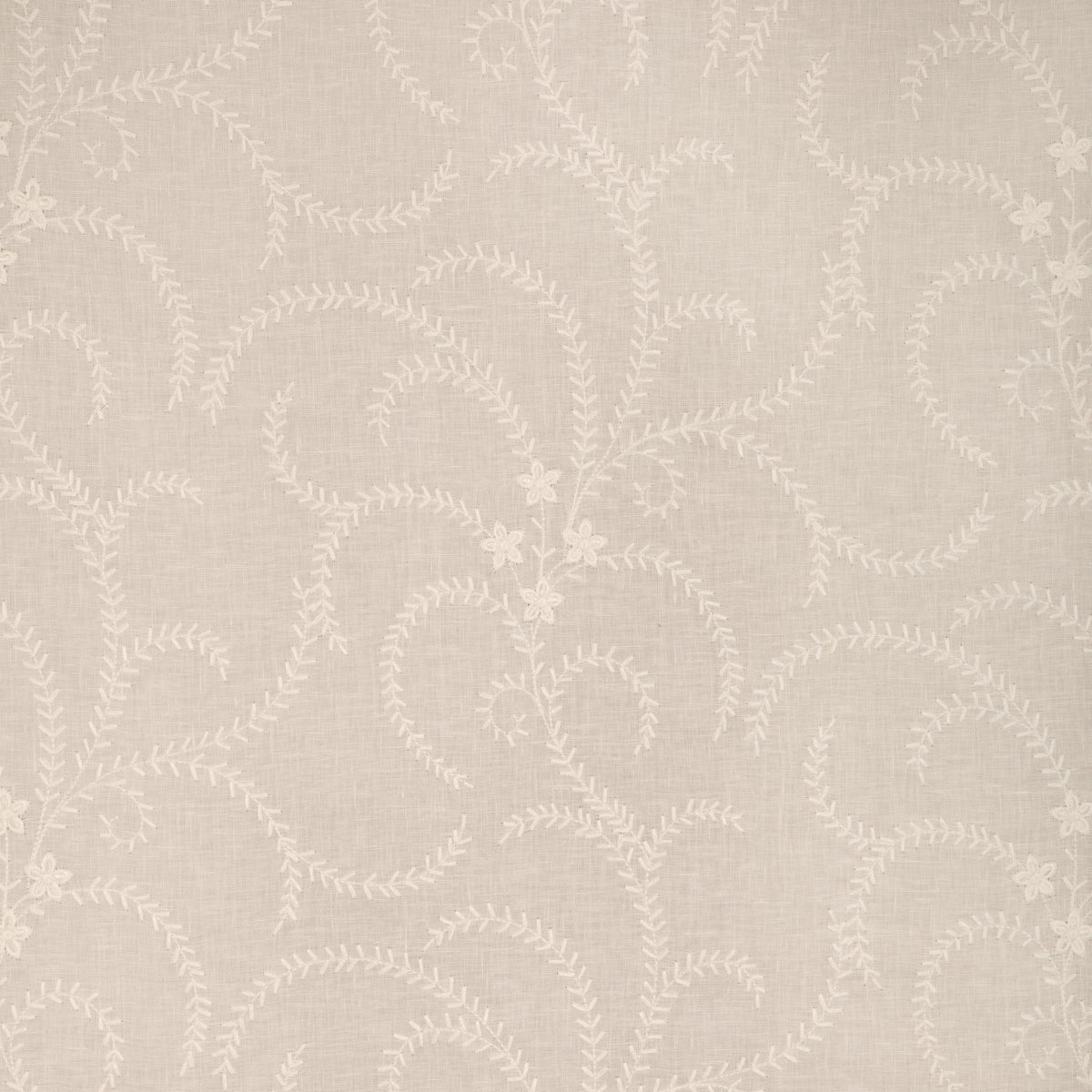 Gerbaud Sheer Fabric by Brunschwig & Fils in Ivory