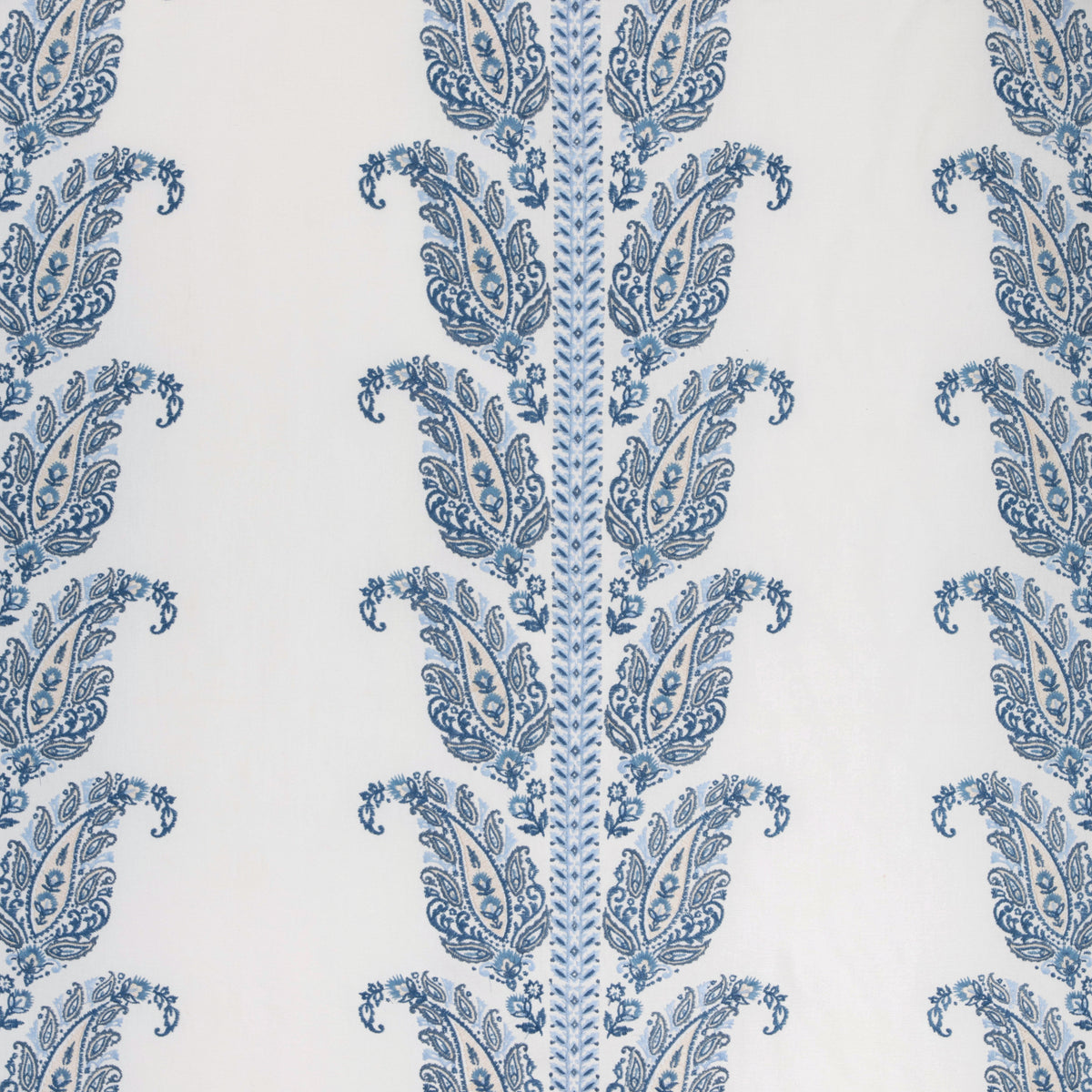 Yara Paisley Emb Fabric by Brunschwig & Fils in Sky