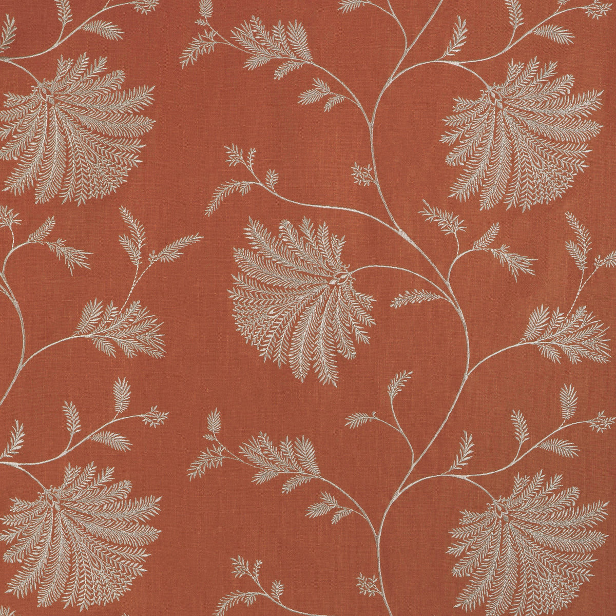 Maelle Emb Fabric by Brunschwig & Fils in Terracotta