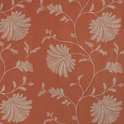 Maelle Emb Fabric by Brunschwig & Fils in Terracotta