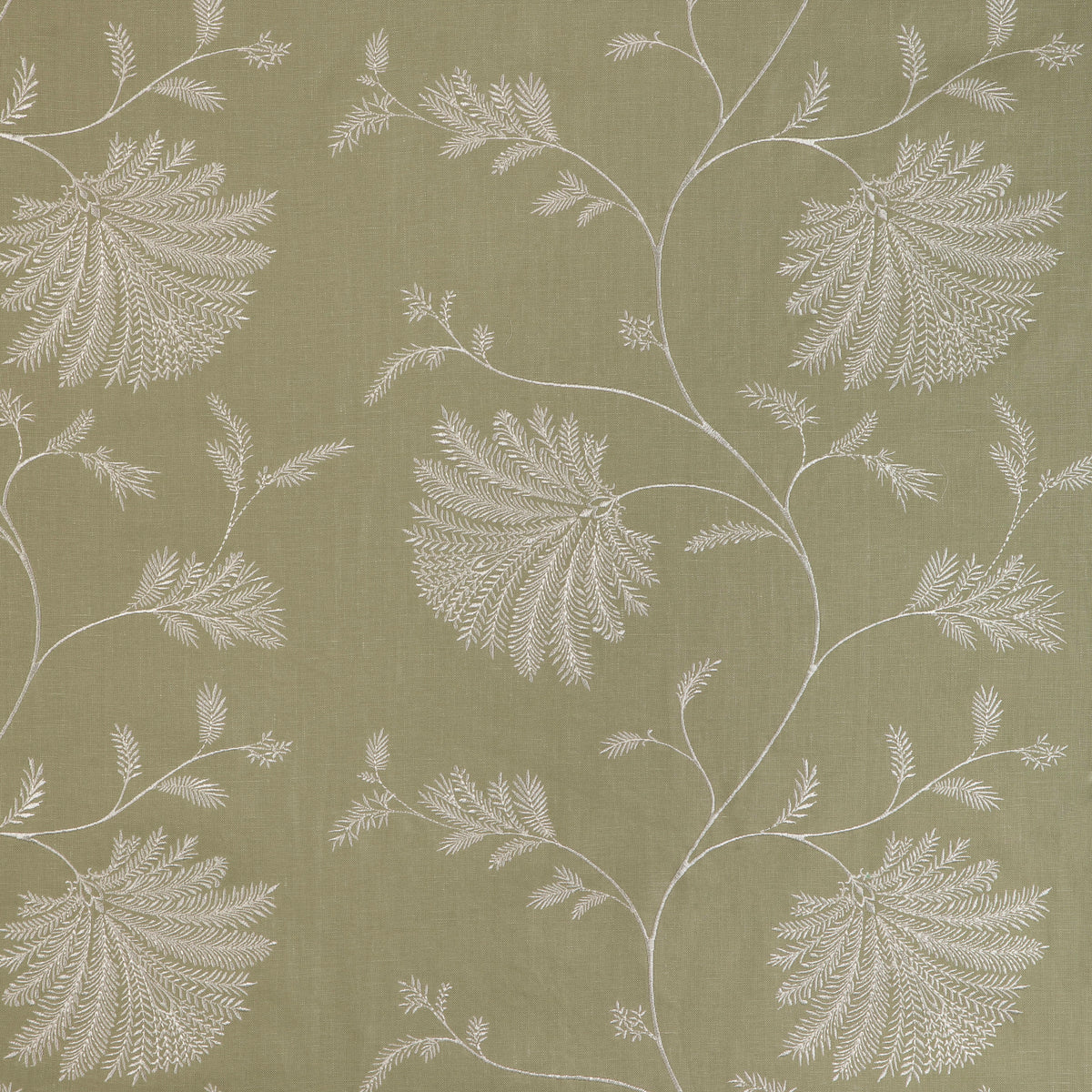 Maelle Emb Fabric by Brunschwig & Fils in Celery