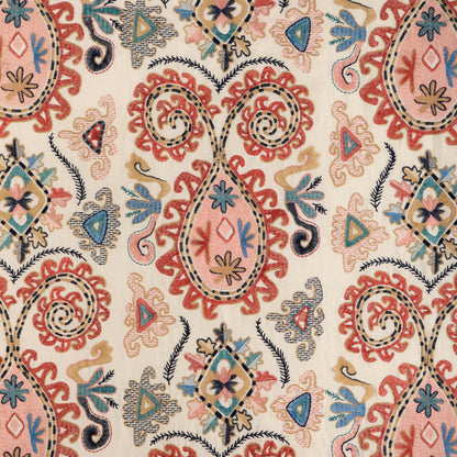 Lavali Emb Fabric by Brunschwig & Fils in Coral/Sky