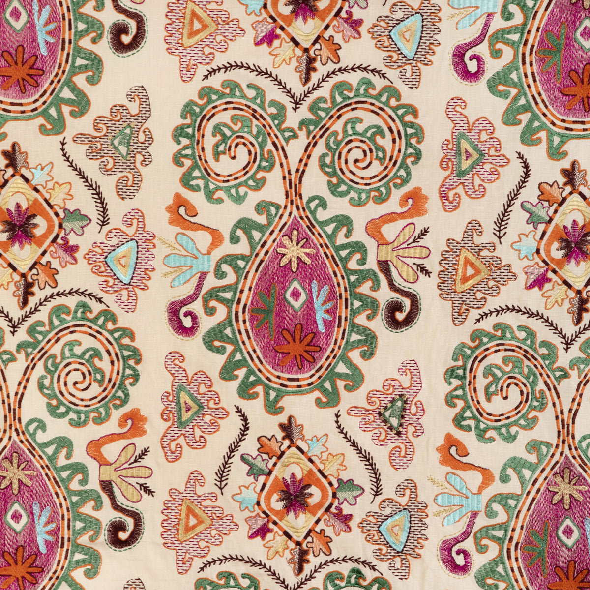 Lavali Emb Fabric by Brunschwig & Fils in Plum/Multi