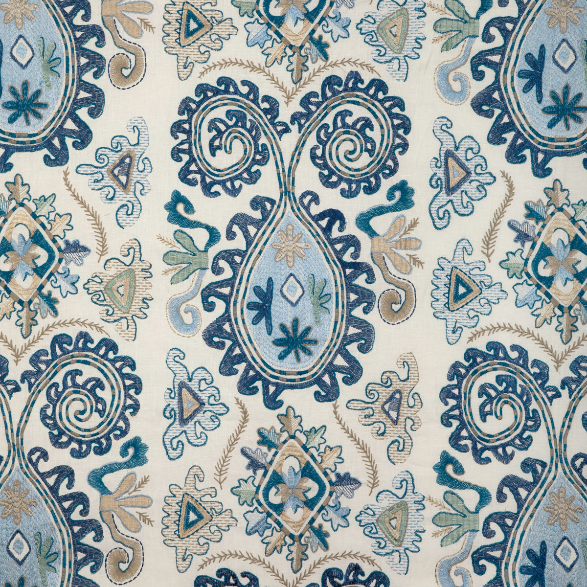 Lavali Emb Fabric by Brunschwig & Fils in Blue/Sky
