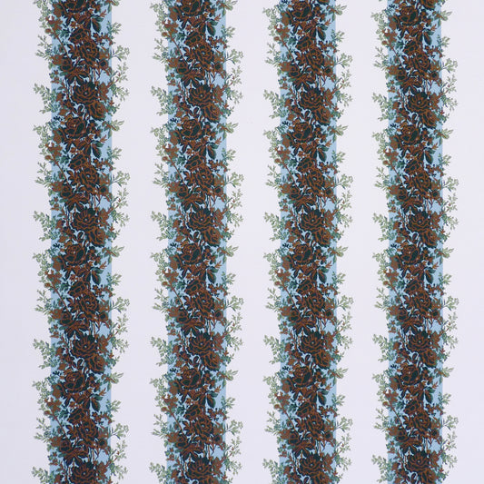 Rayure Fleurie Ii Fabric by Brunschwig & Fils in Lake