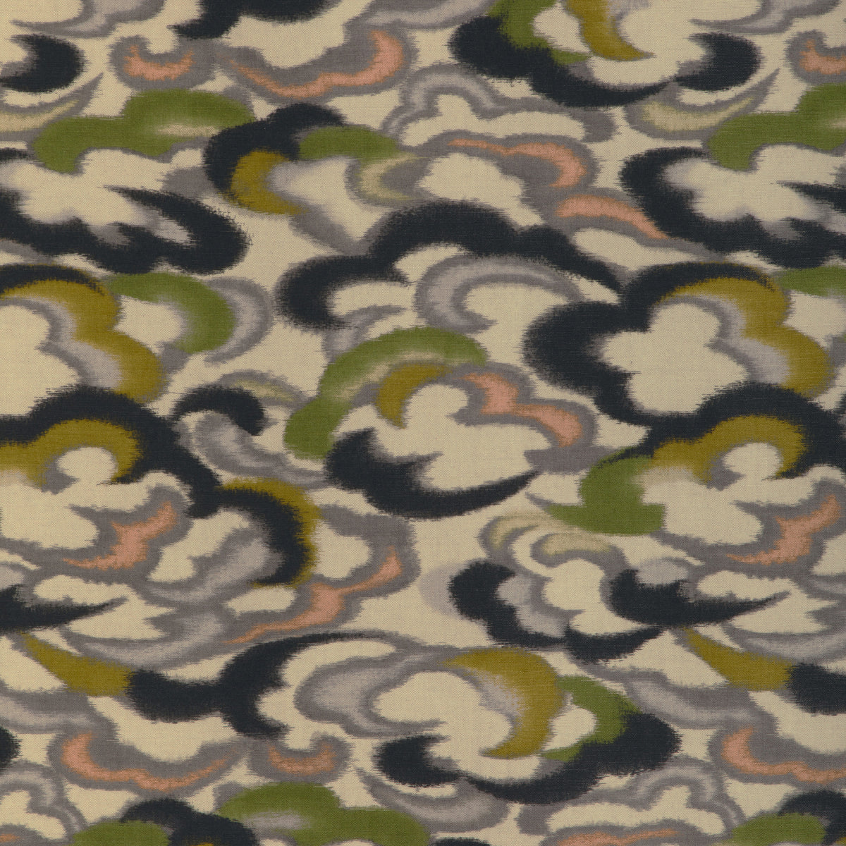 Stratus Print Fabric by Brunschwig & Fils in Peridot/Gold