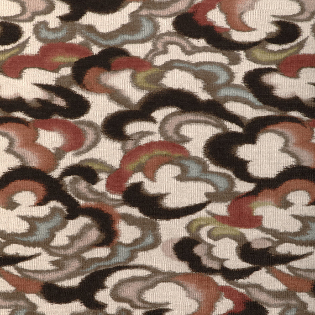 Stratus Print Fabric by Brunschwig & Fils in Clay/Multi