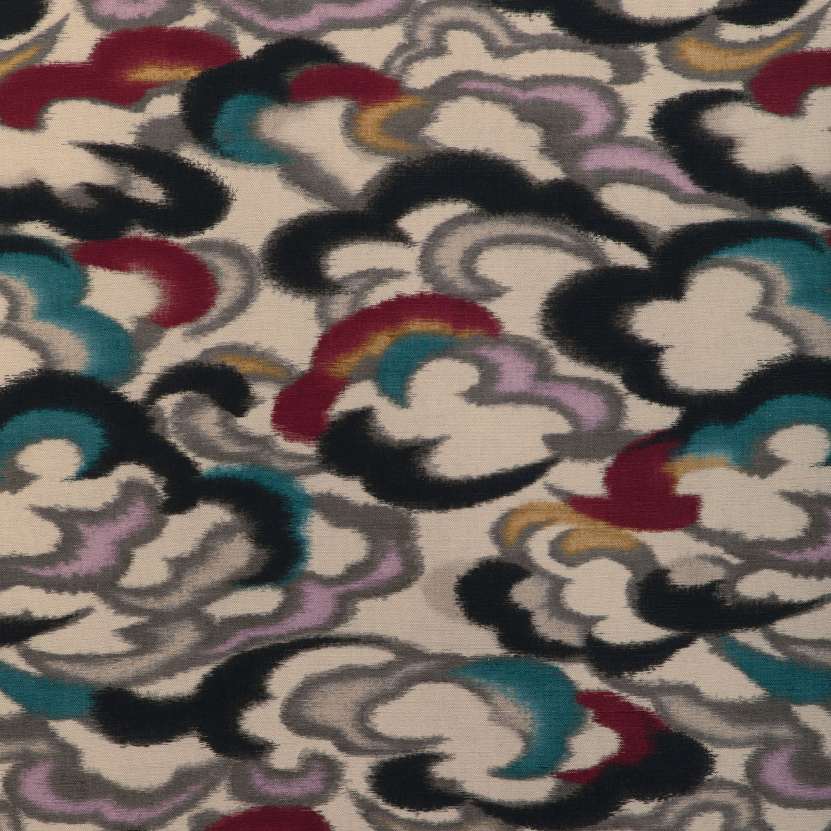 Stratus Print Fabric by Brunschwig & Fils in Teal/Multi