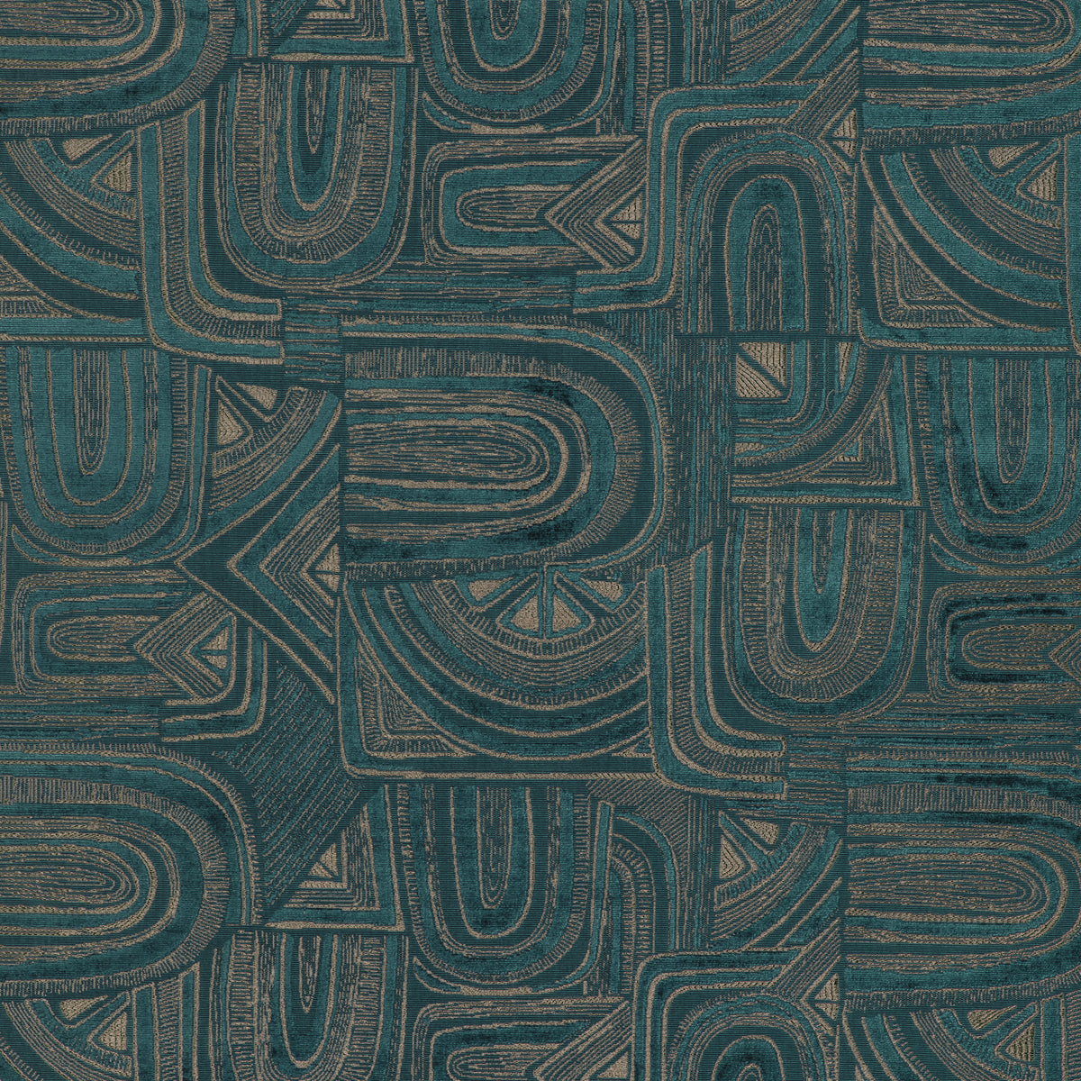 Timbre Velvet Fabric by Brunschwig & Fils in Teal